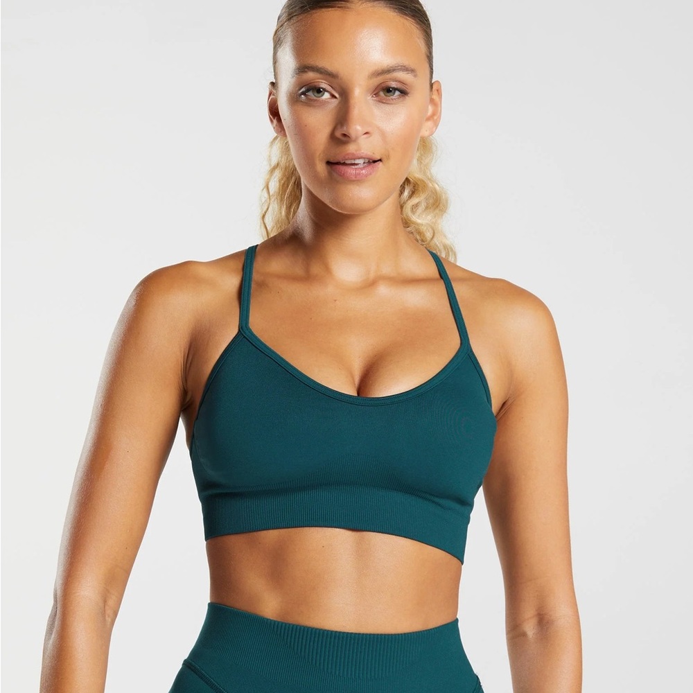 Gymshark Sweat Seamless Sports Bra - Winter Teal